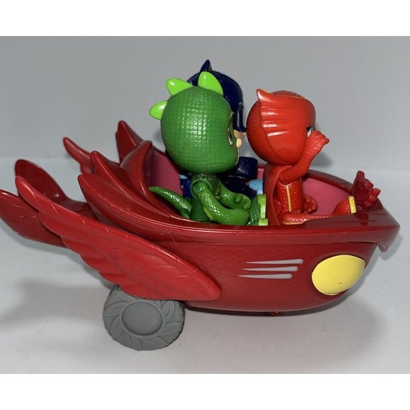 PJ Masks Owl Glider 3 Seater Vehicle with Owlette Catboy Gekko Action Figures - Picture 6 of 12